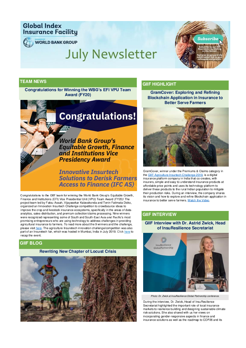 GIIF Newsletter- July 2020