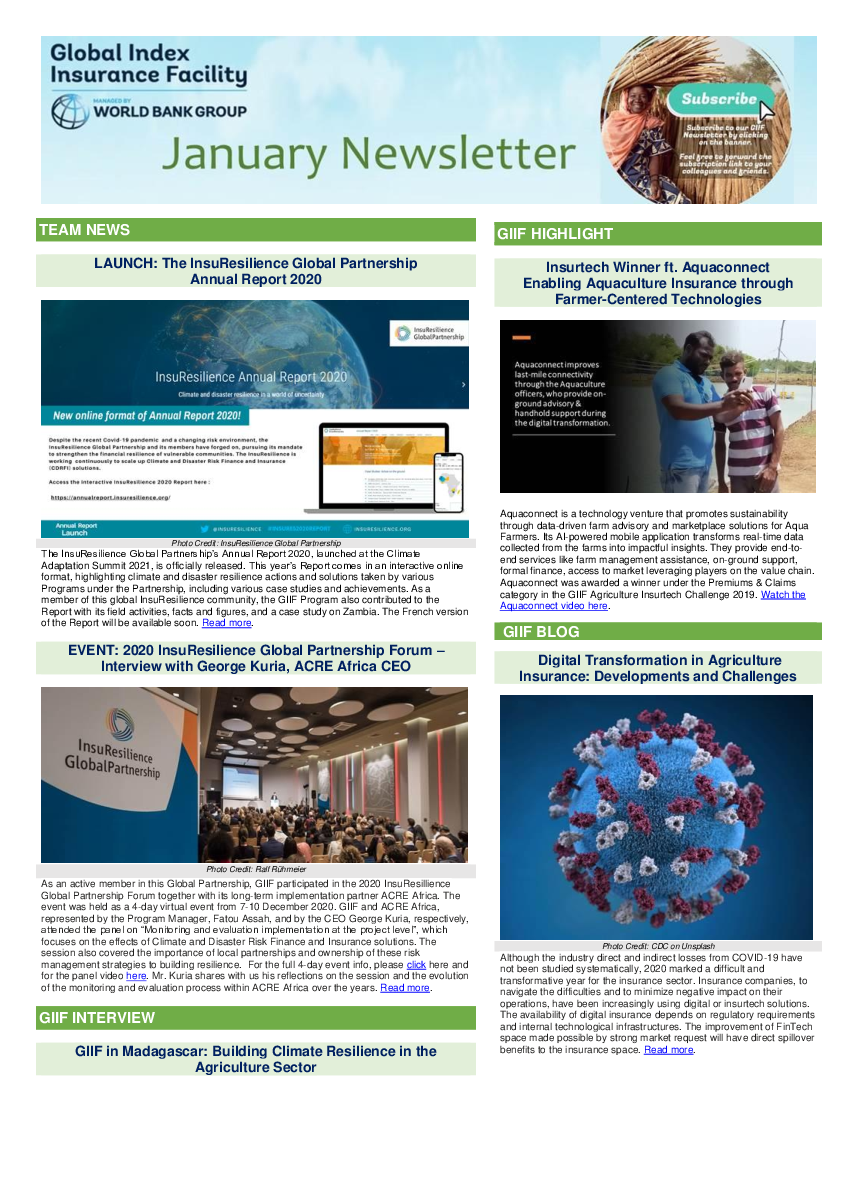 GIIF Newsletter - January 2021