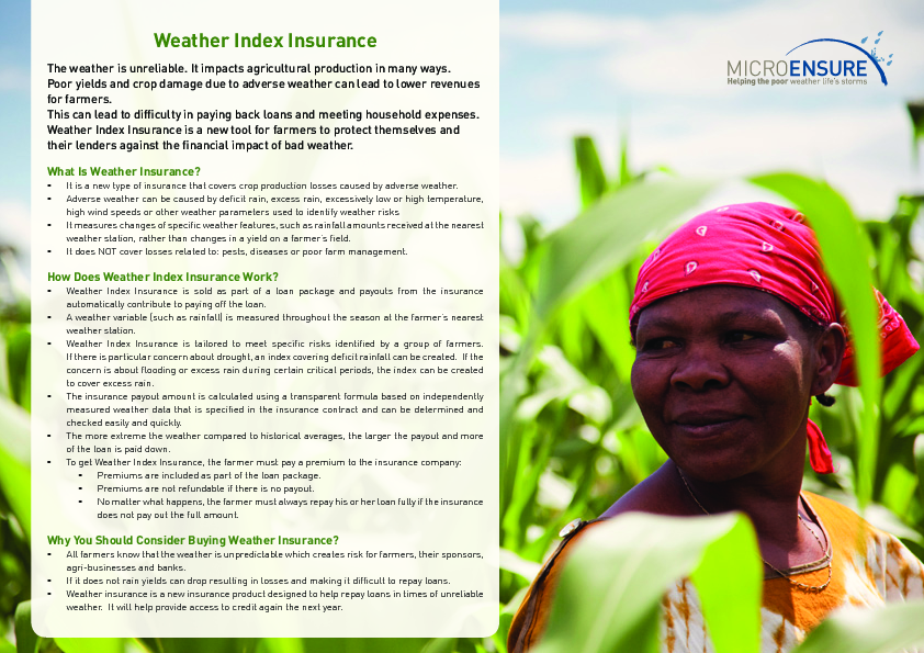 Weather Index Insurance