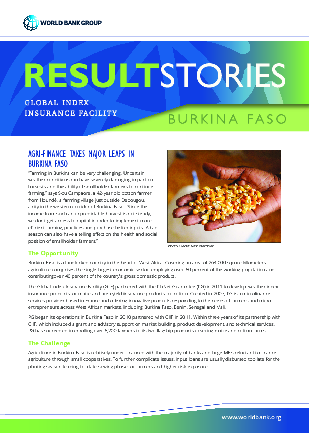 Result Story - Burkina Faso