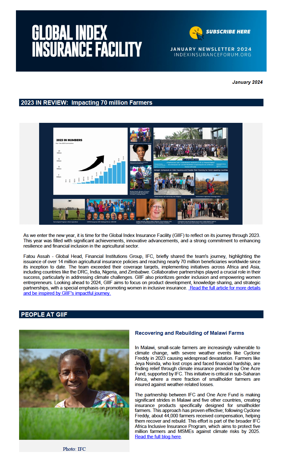 GIIF Newsletter - January 2024