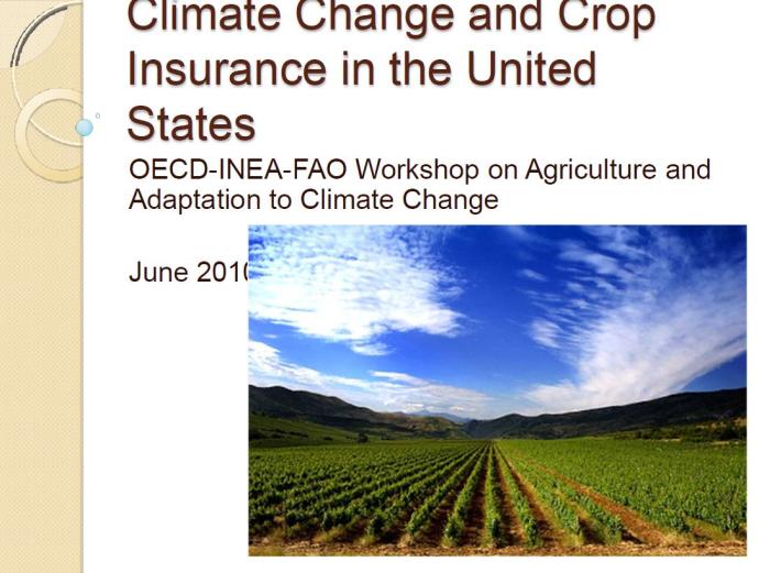 Climate Change and Crop Insurance in the United States