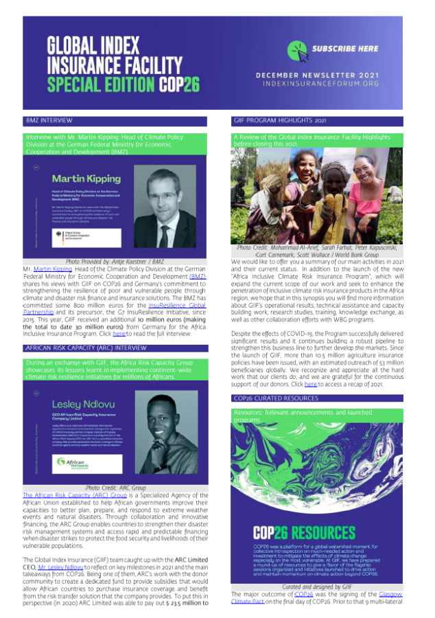 GIIF Newsletter: COP26 Special Edition