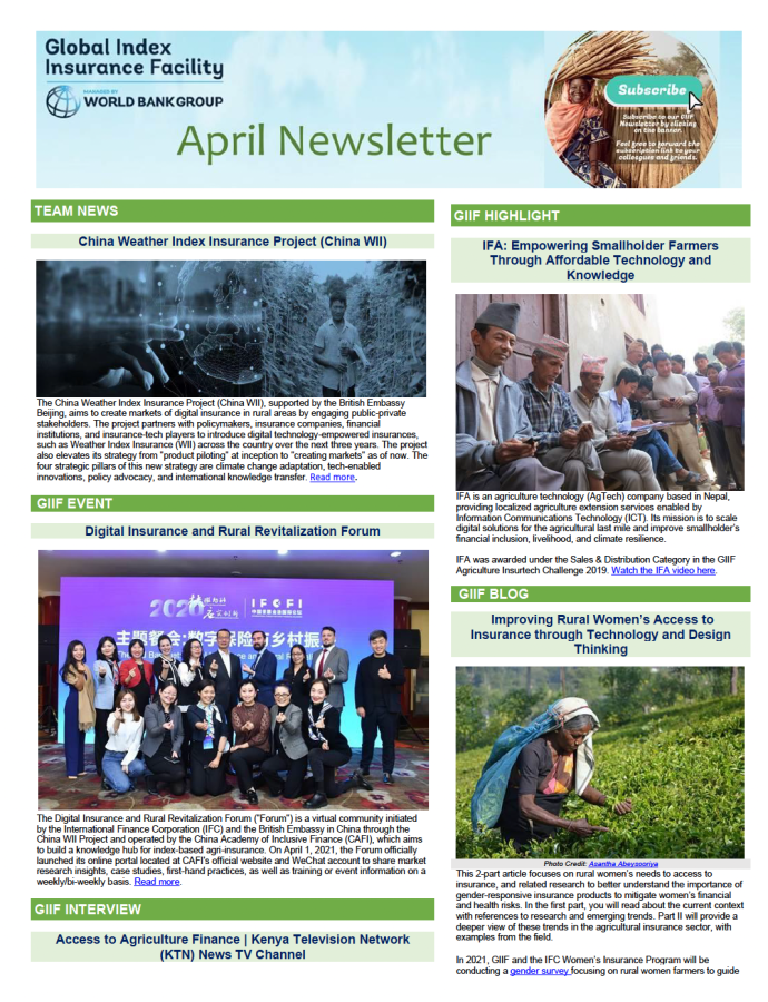 GIIF Newsletter - April 2021