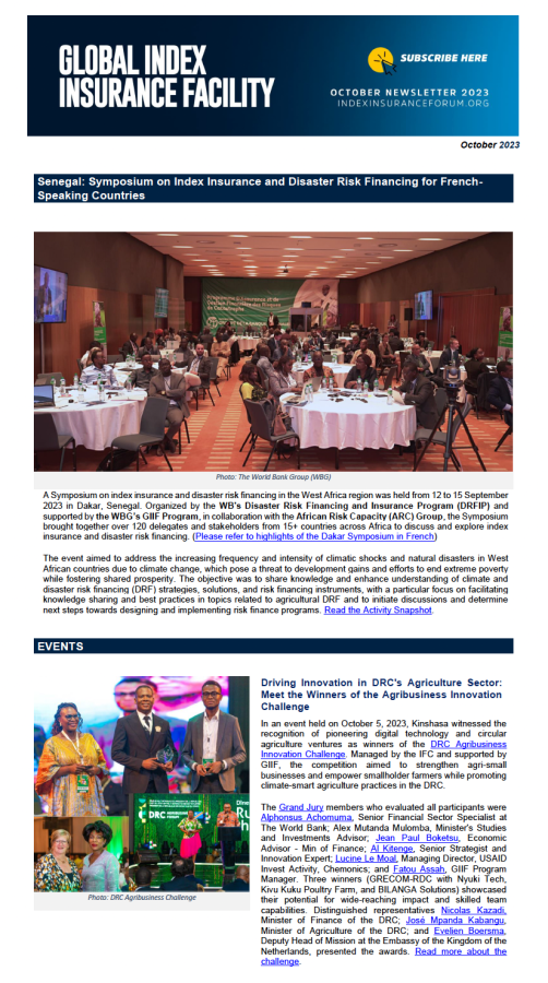 GIIF Newsletter - October 2023