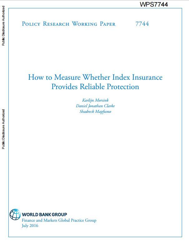 How to Measure Whether Index Insurance Provides Reliable Protection